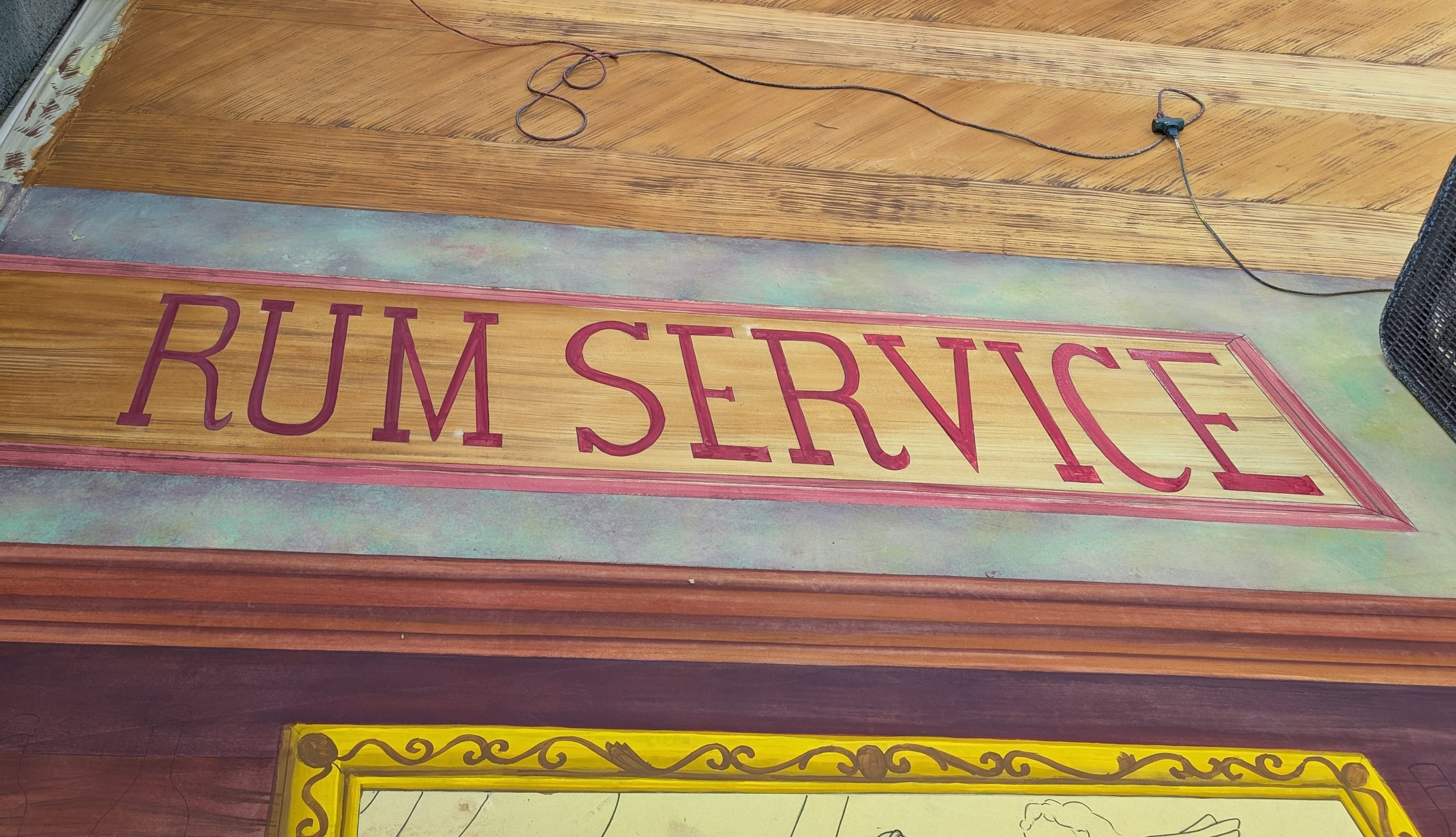 HPT 177 Finished Product Of Sign On Painted Muslin Drop