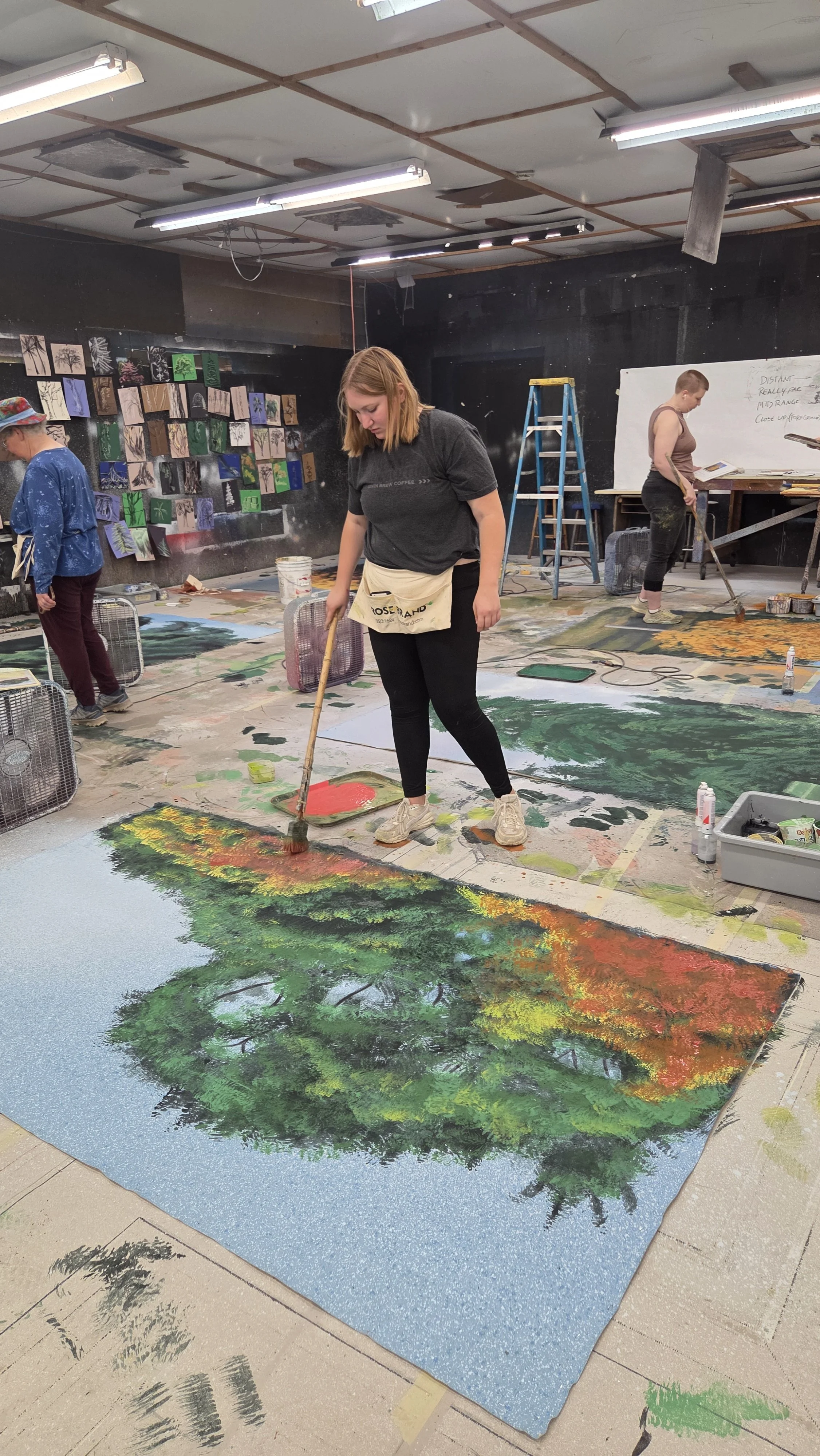 Class Work Texted with Brushes On Bamboo