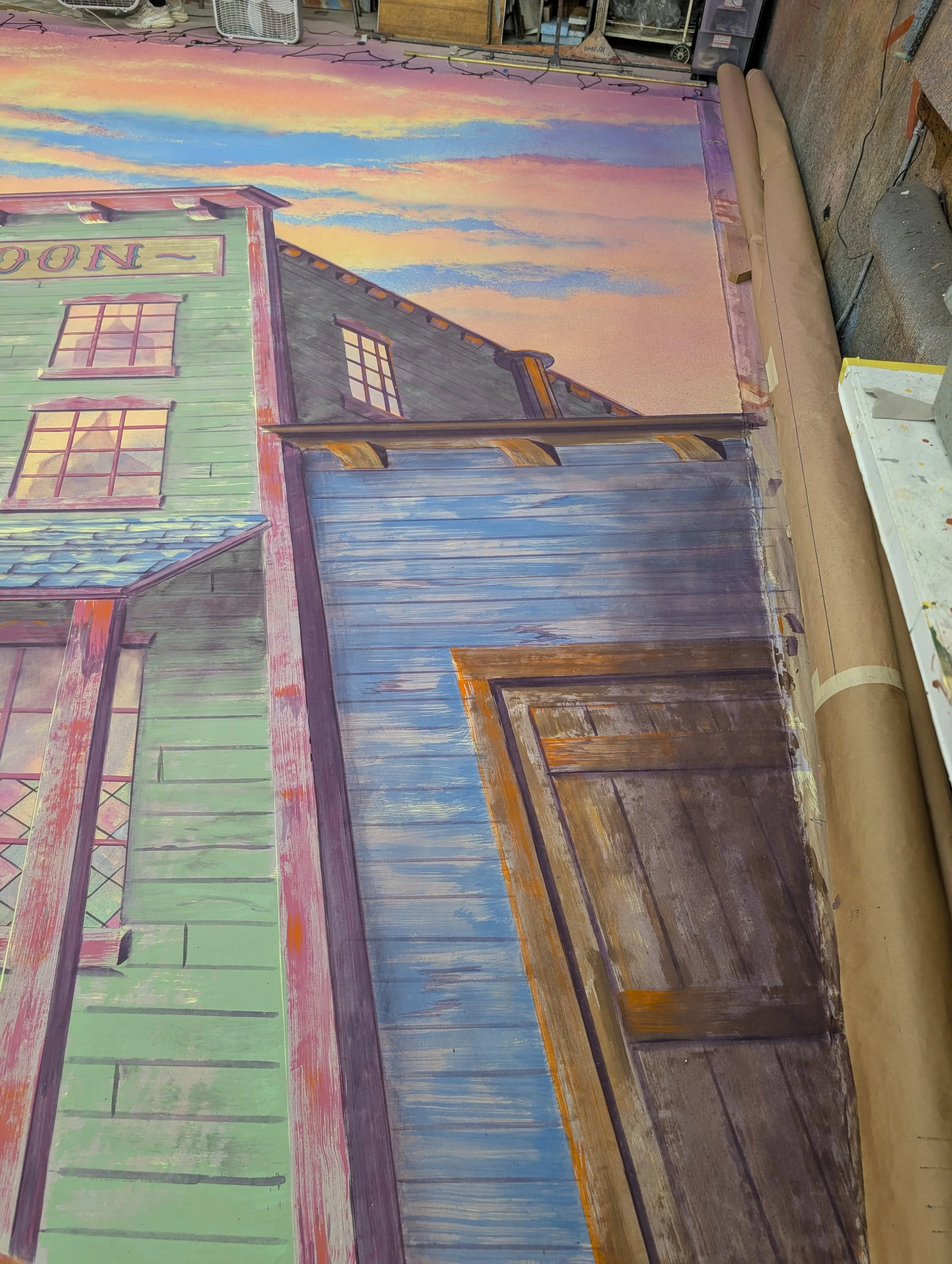 Close Up Detail Of Stage Right Side Of Drop