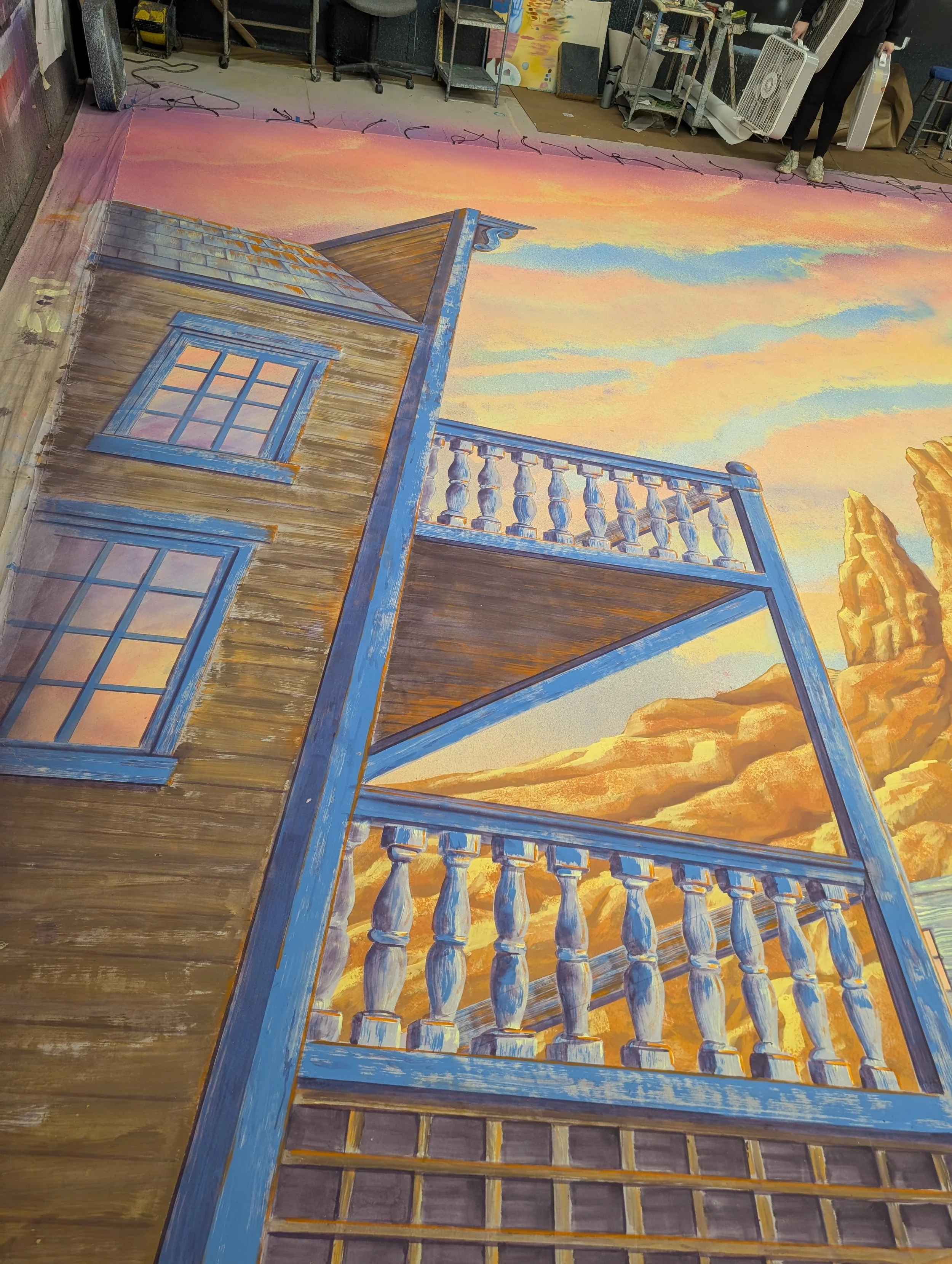 Close Up Detail Of Stage Left Side Of Drop