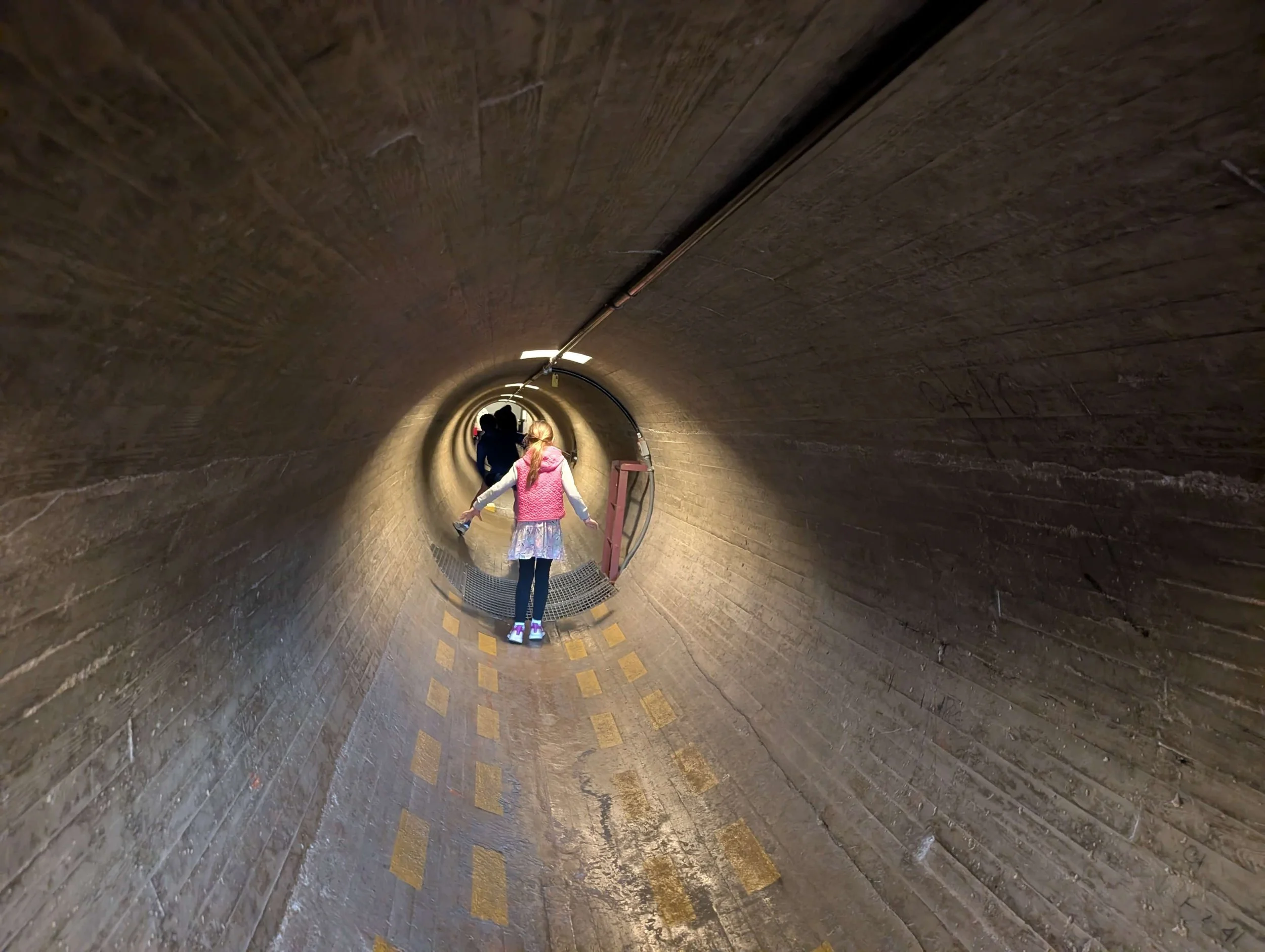 Interior of Hoover Dam during a guided tour of the historic engineering landmark