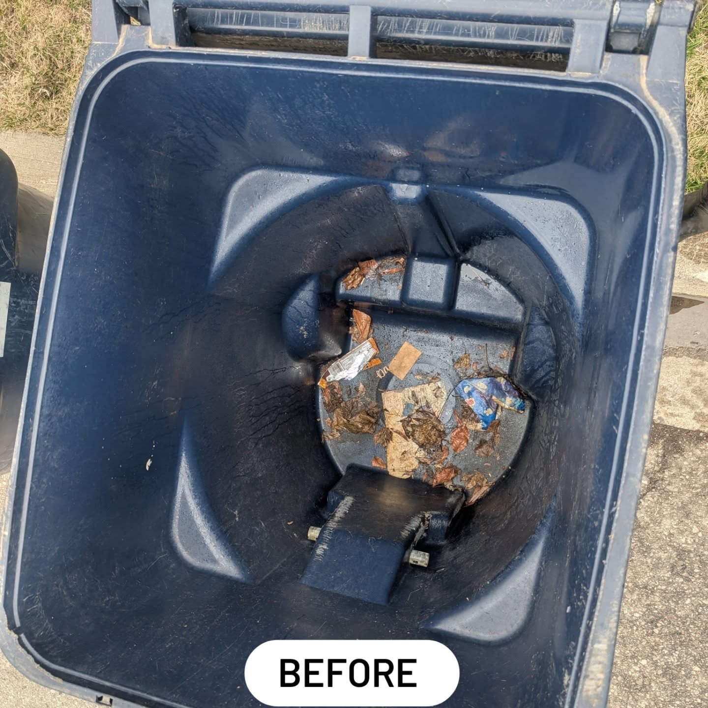 Before &amp; After: Recycling Bin Refresh!
From stains and sticky mess to spotless and sanitized.

We steam cleaned this recycling bin to remove dried-up liquids, stains, and bacteria.
Disinfected. Deodorized. Restored.

#scrubbles #garbage #garbageb