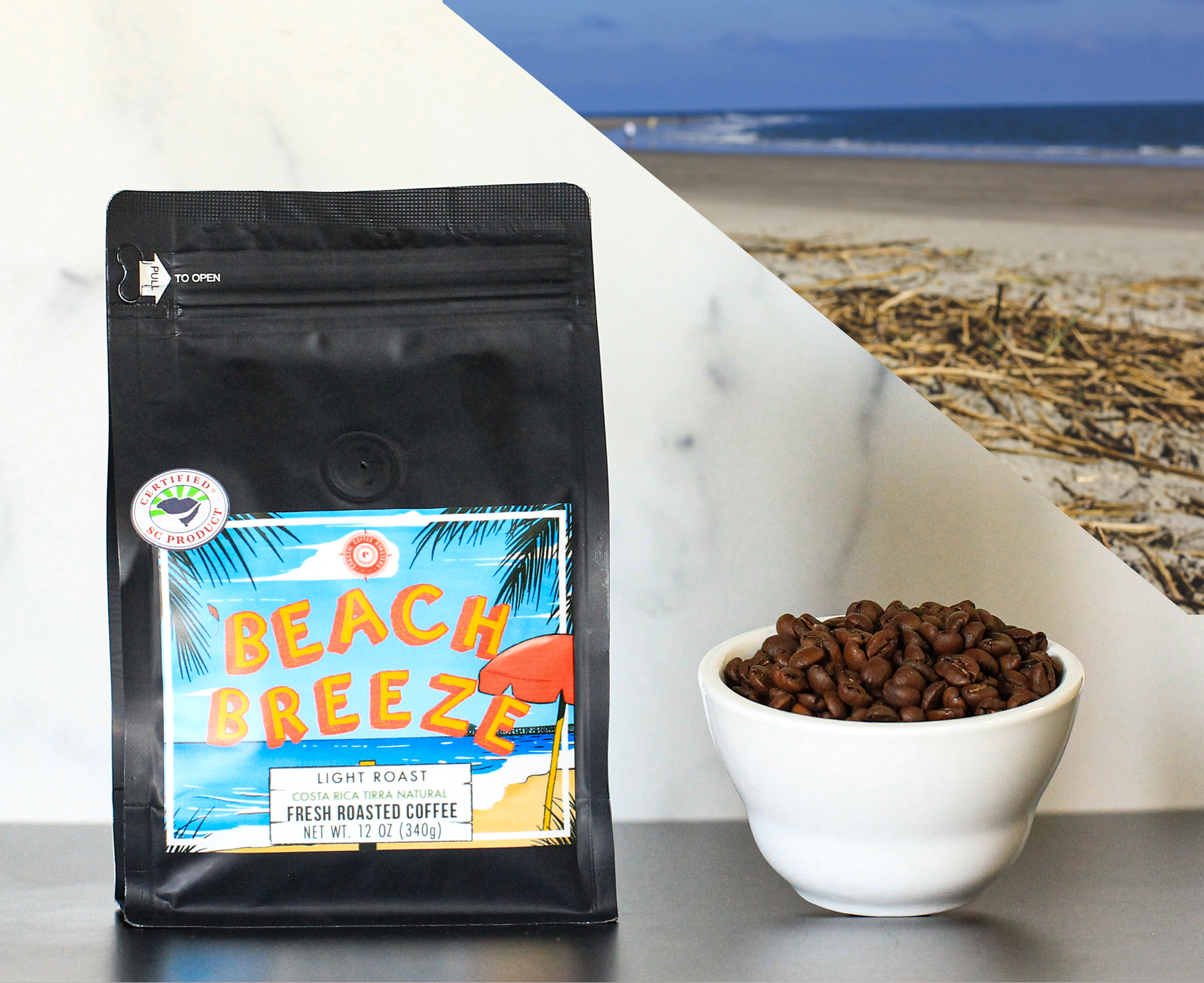 Beach Breeze is a Tirra Natural coffee loaded with flavor and aroma. This unique coffee is a specialty coffee at Coastal Coffee Roasters in Summerville South Carolina.