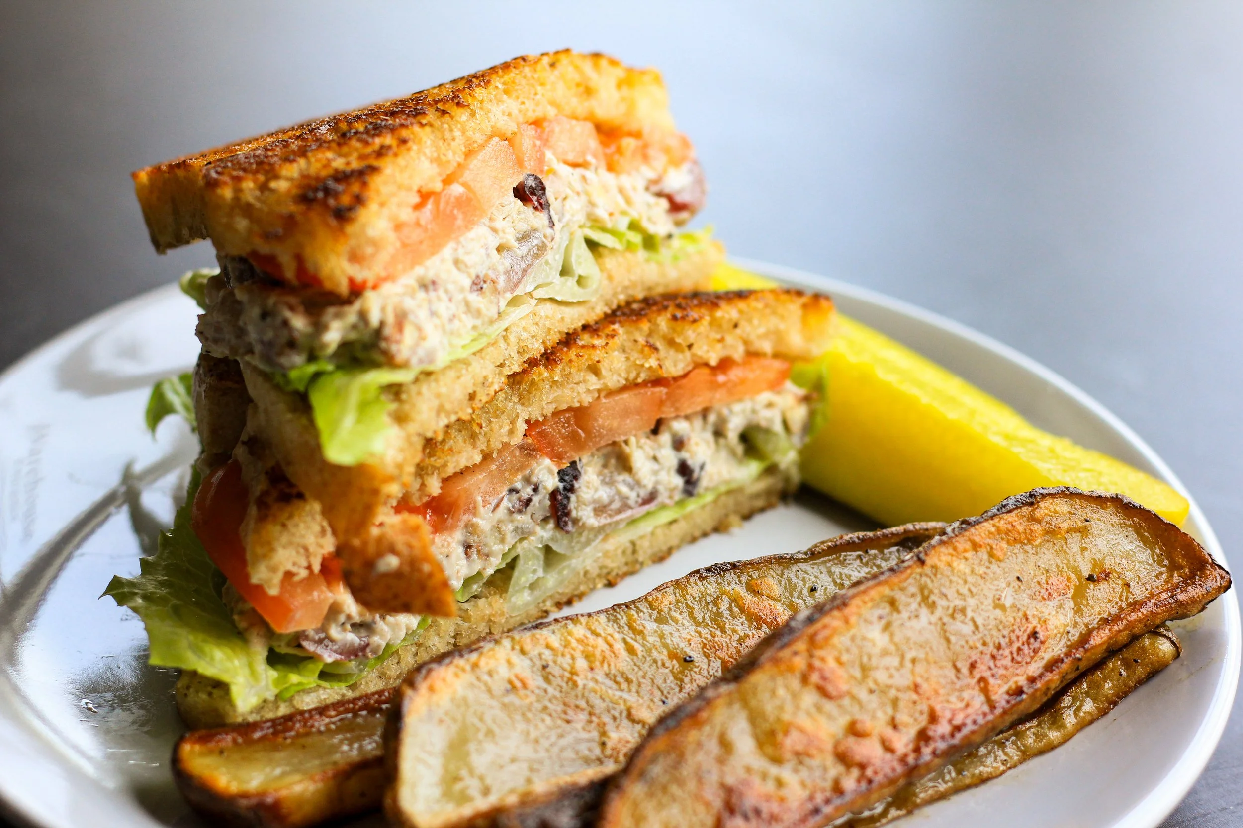 Chicken salad sandwich at coastal coffee roasters lunch menu in summerville sc