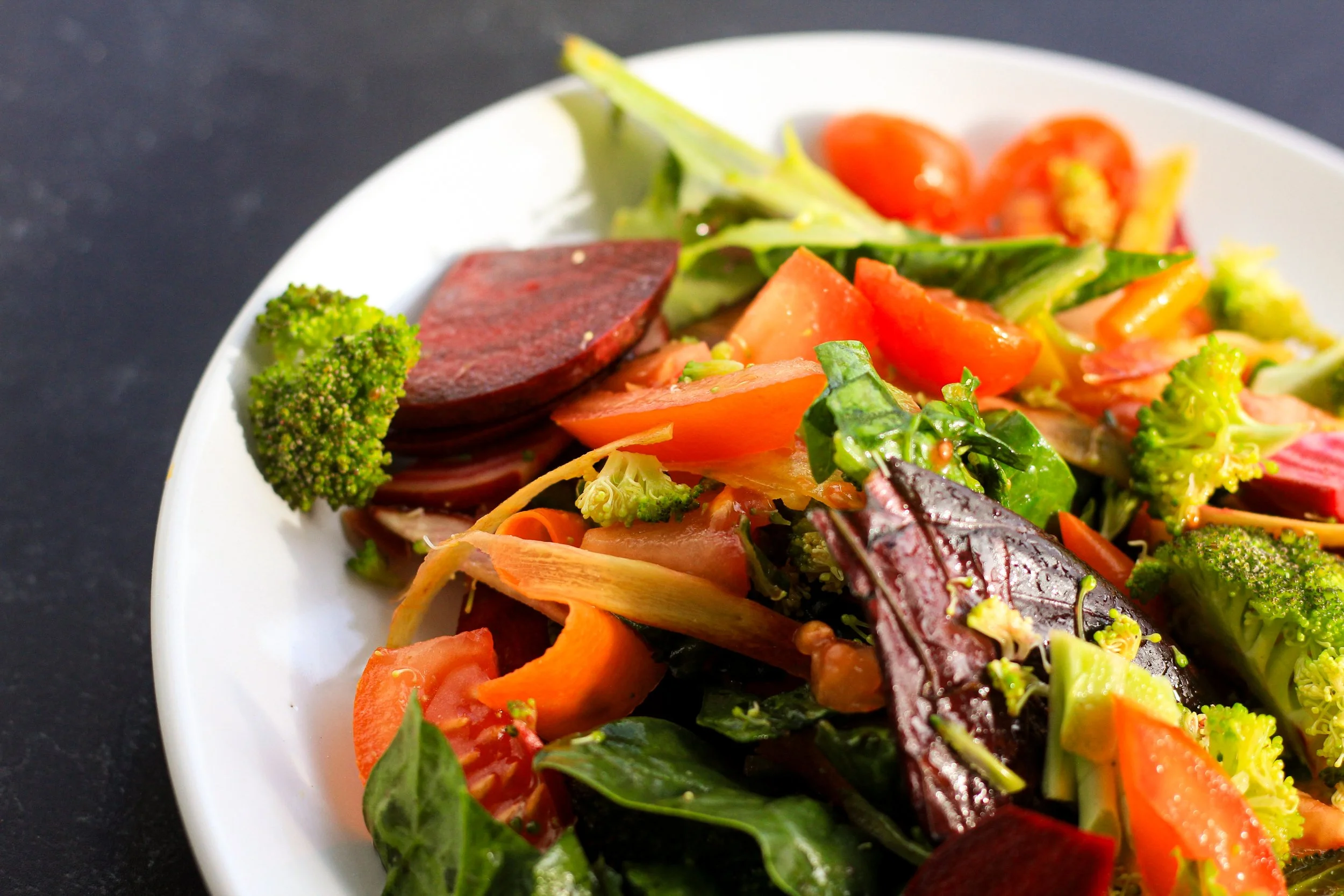 A local ingredient salad on coastal coffee roasters new lunch menu at the heart of summerville sc