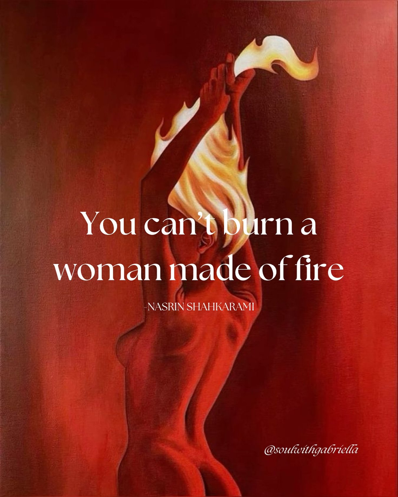 You are the fire ❤️&zwj;🔥

If you&rsquo;ve been initiated by fire, 
Test after test,
Death and rebirth, 
Know that you have a powerful soul.

You&rsquo;re here to transmute lessons that would make most crumble.

What looks like destruction is really