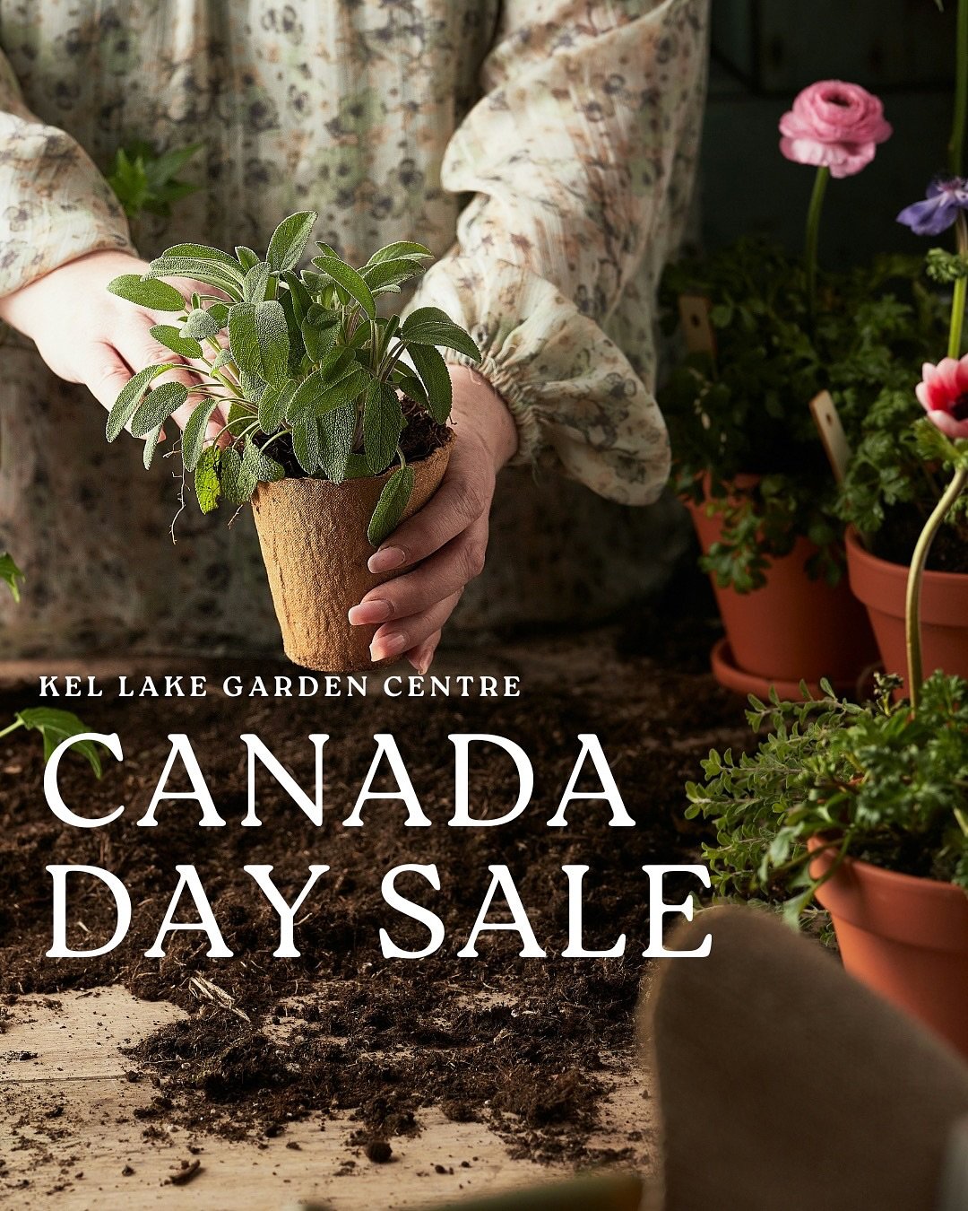 🇨🇦 Canada Day at Kel Lake! 🇨🇦

Celebrate with us on Tuesday, July 1st from 9am&ndash;5pm for a day full of fun, deals, and community spirit!

🌼 2-for-1 on ALL annuals
🌳 25% off trees, shrubs &amp; perennials
⏰ Hourly flash sales you won&rsquo;t