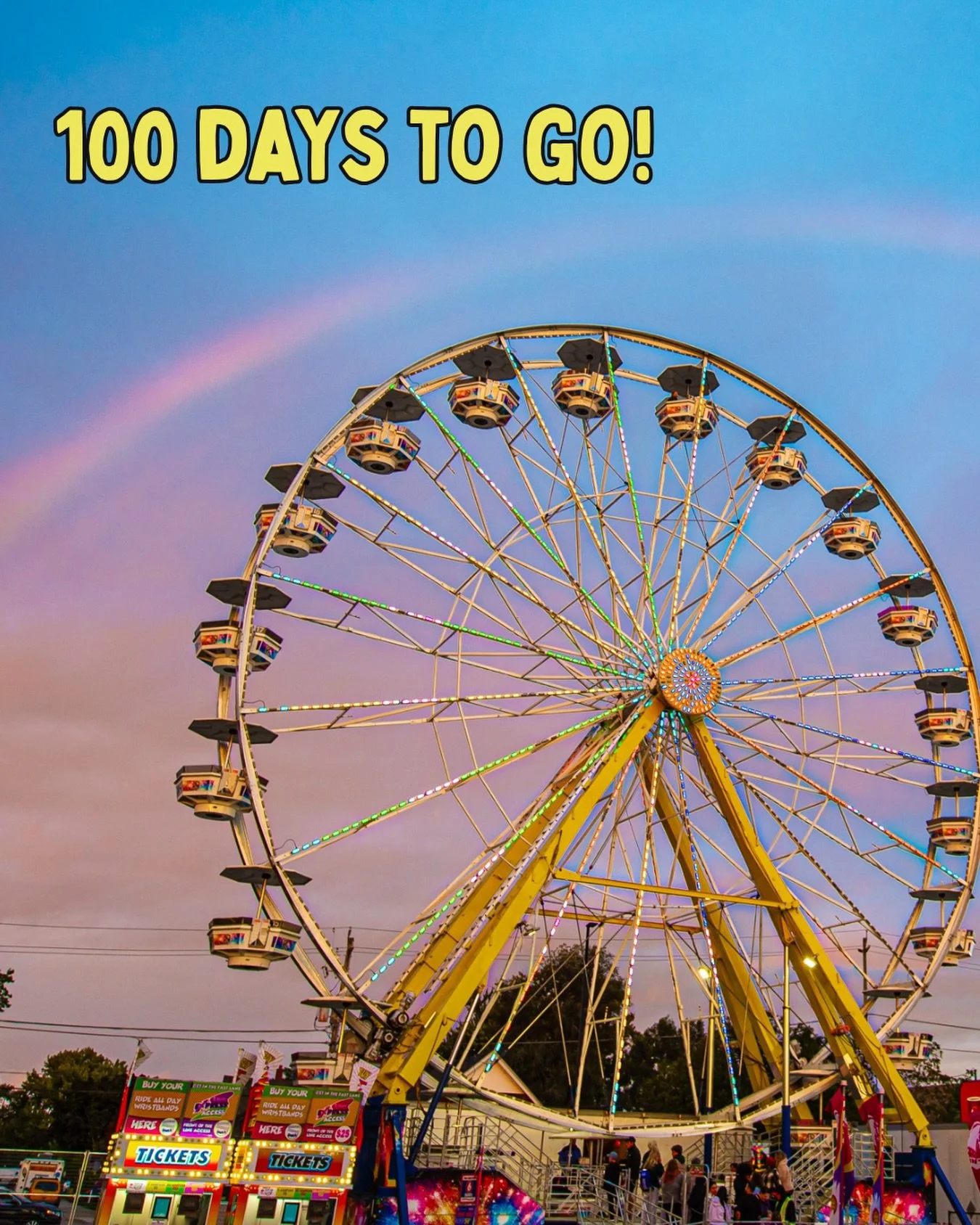 The countdown is officially on. 🎡
Just 100 days until the Western Fair returns with midway rides, fair food, live entertainment, agricultural traditions, and unforgettable memories.
Who&rsquo;s counting down with us? 🤩
