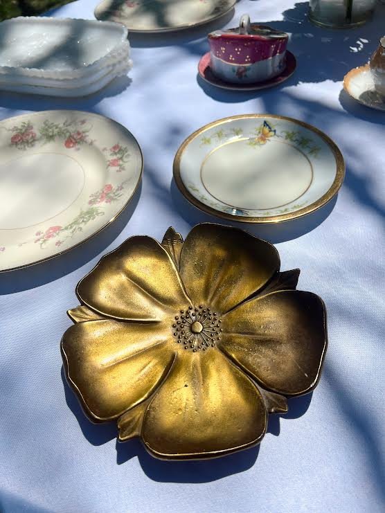 Brass Flower Dish