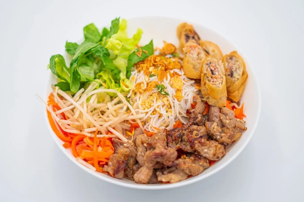 Grilled Pork and Eggroll Vermicelli Salad Bowl