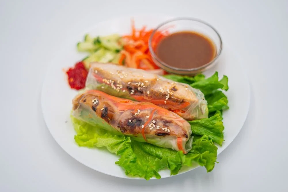 Grilled Chicken Spring Rolls