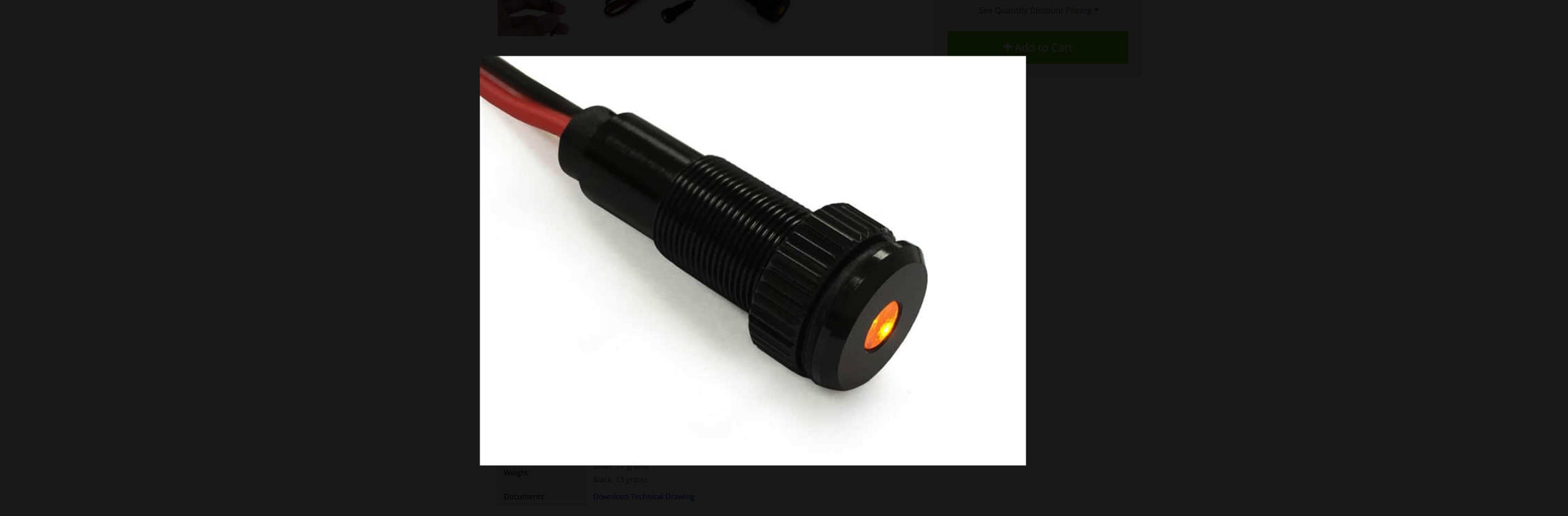 LED Indicator Dash Light AMBER | SPC-SW II