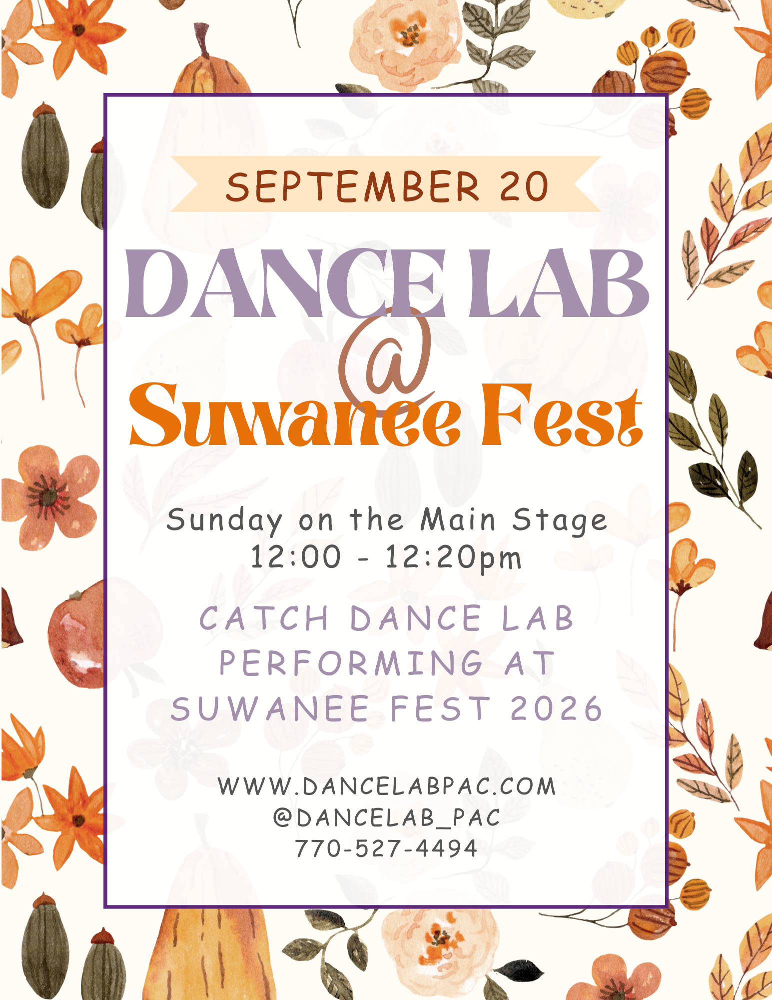 Dance LAB at Suwanee Fest