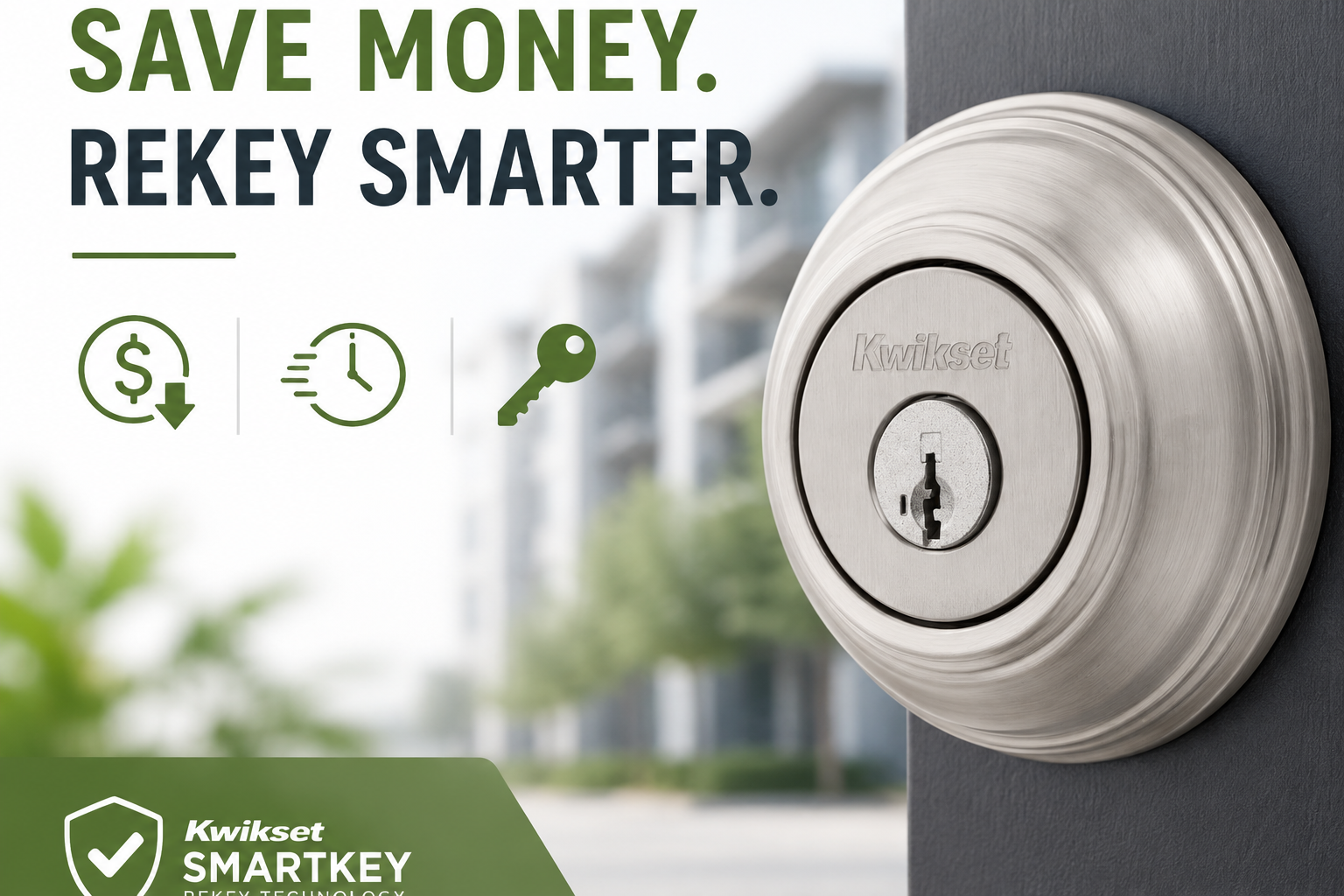 How to Save Money Rekeying Locks: Why Smart Property Managers Are Switching to Kwikset SmartKey Deadbolts