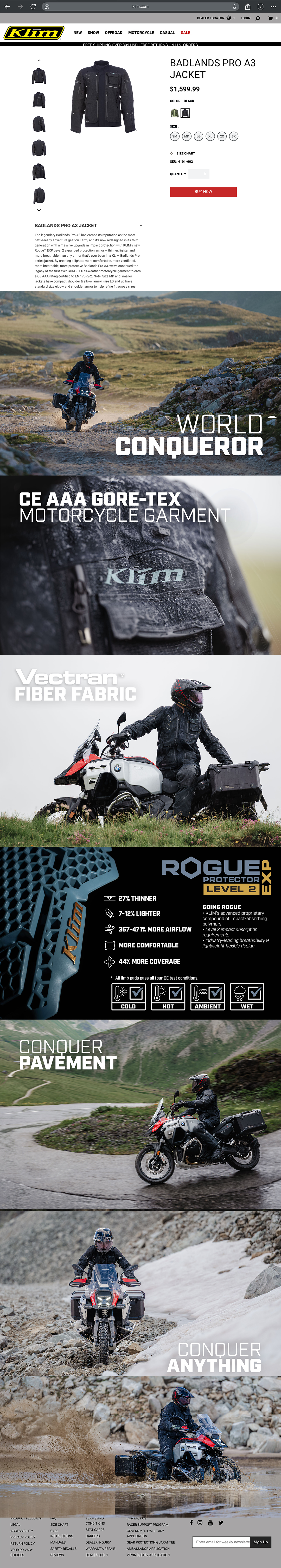 BADLANDS PRODUCT PAGE