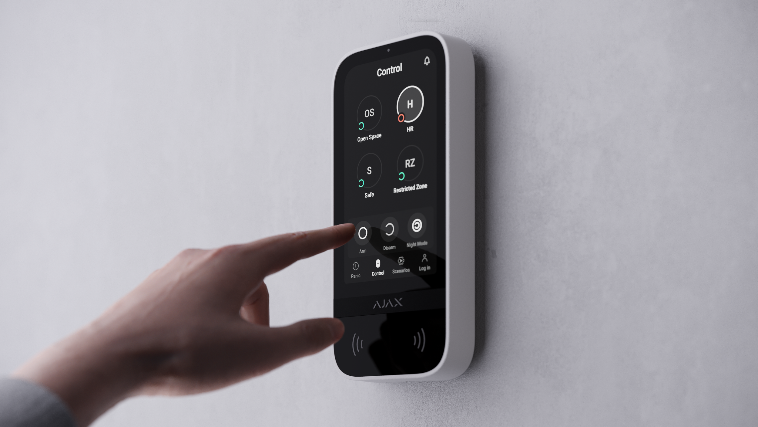 KeyPad TouchScreen finger black interface.png