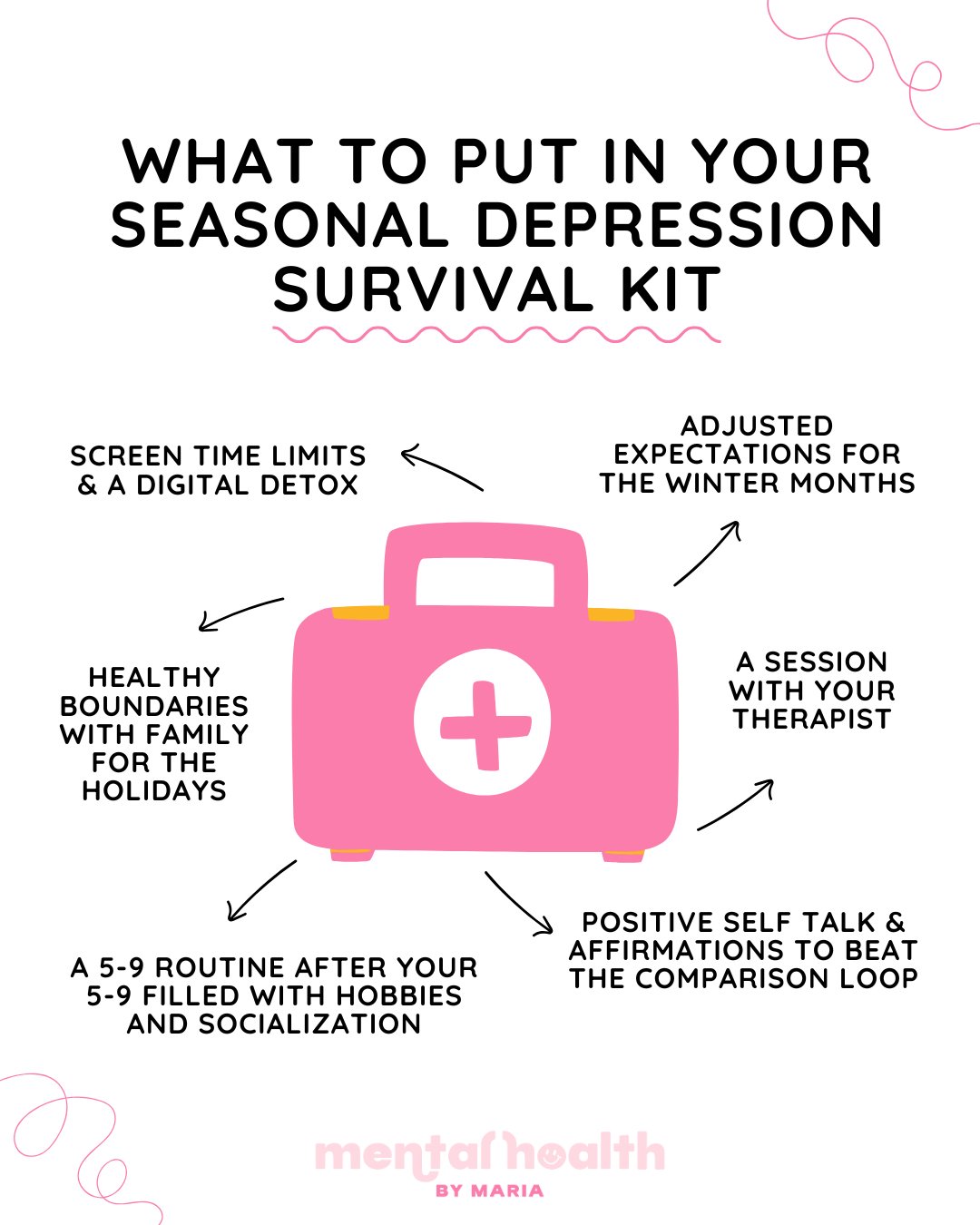 Build your ultimate mental health survival kit to help you stay grounded, present, and full of holiday cheer.

Not sure how to navigate the holiday season without losing your mind? I&rsquo;m here to help!

I specialize in supporting anxious, high-ach
