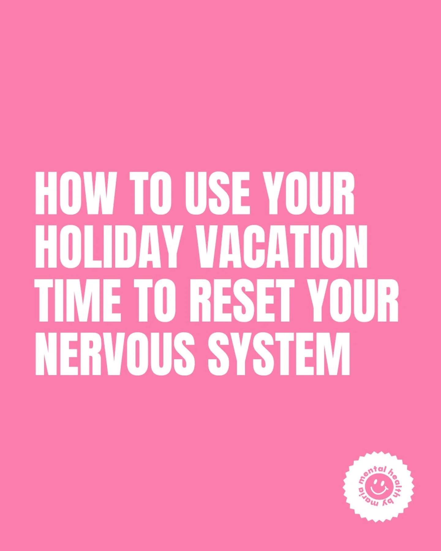 Already dreading going back to work before the holiday season even ends?

If you&rsquo;re worrying about work during the holiday season, try these tips to calm and reset your nervous system.

And if you&rsquo;re wondering if everyone else is just bet