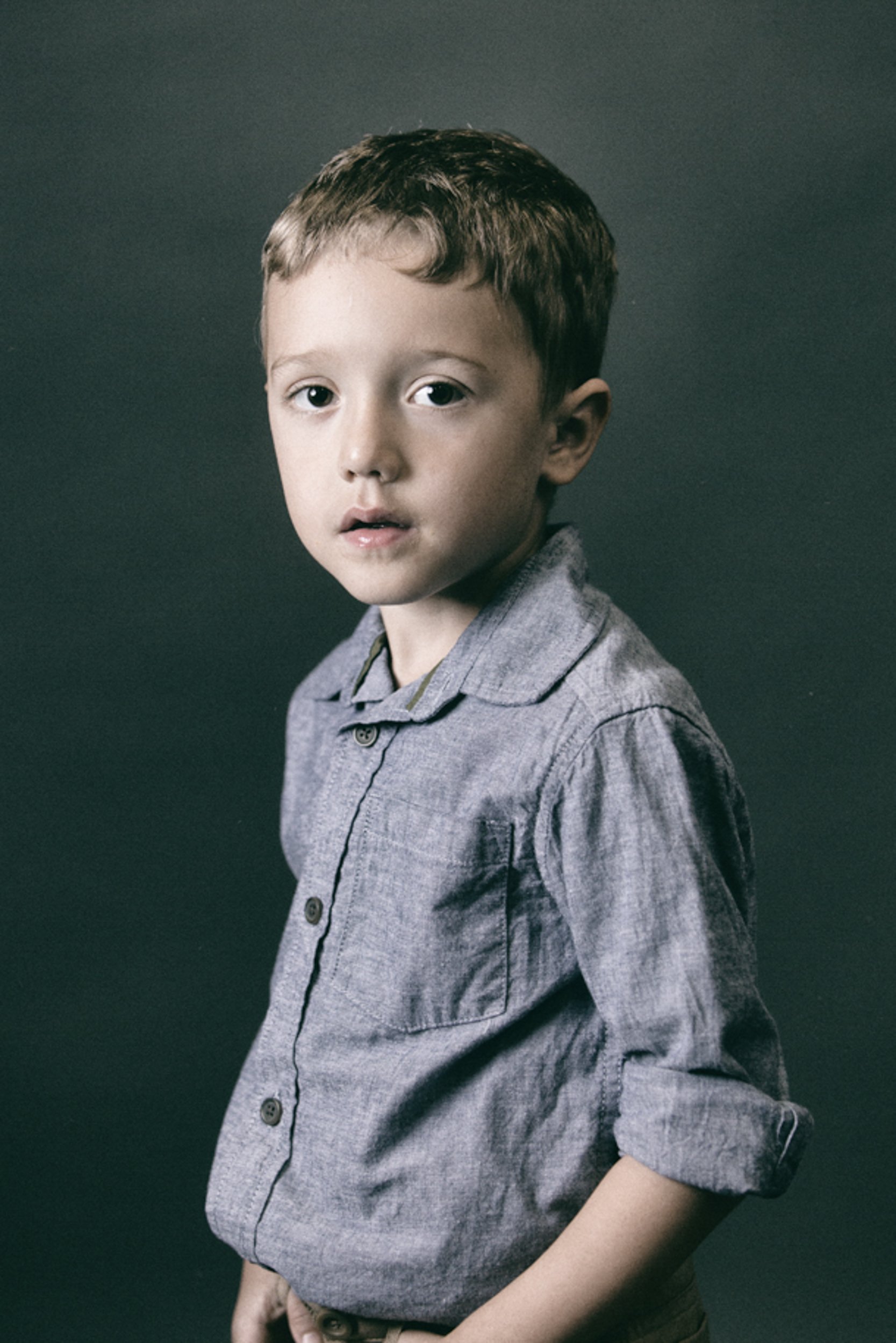 profile portrait of young boy