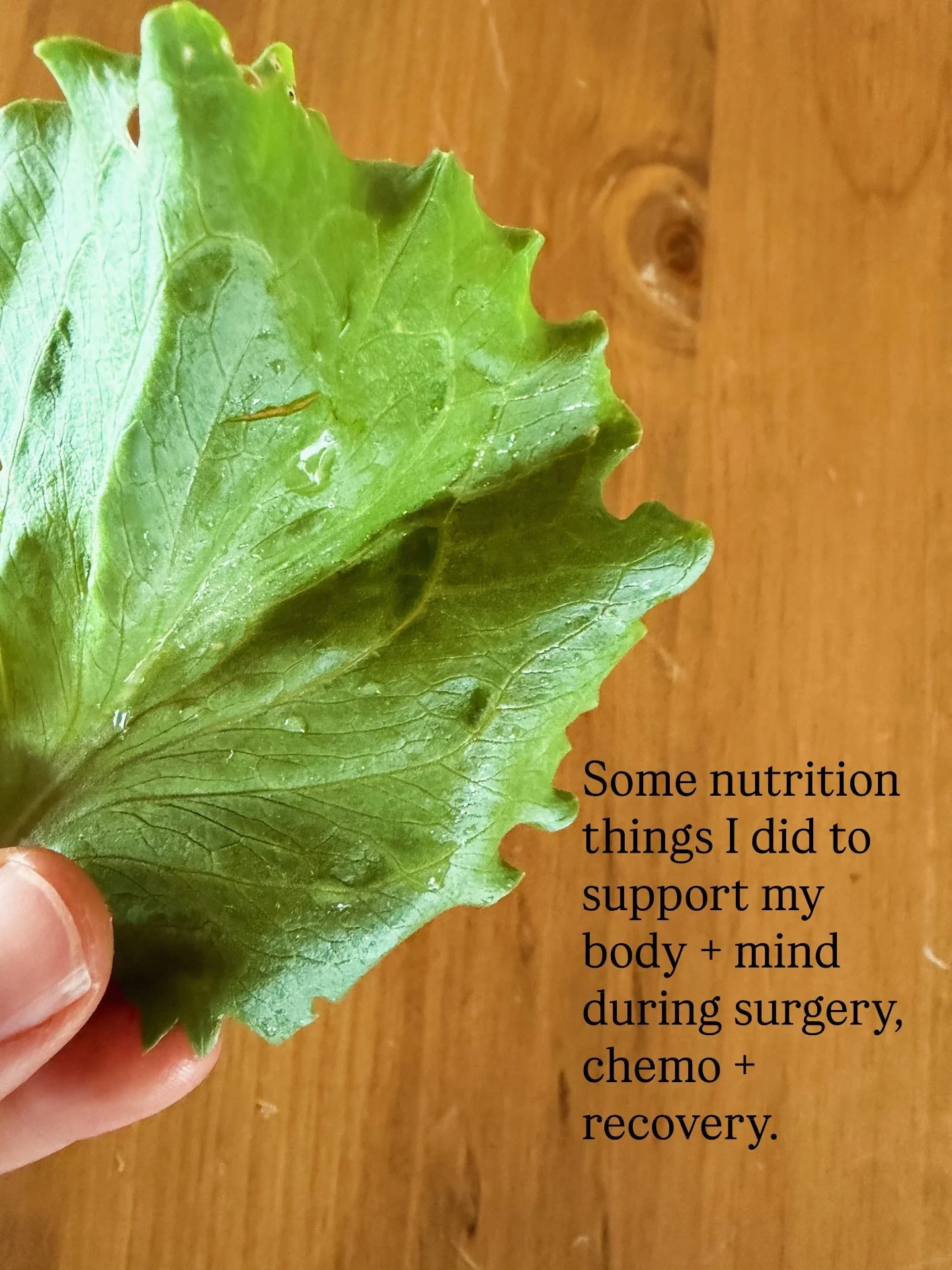 As requested here are some of the things I focused on with nutrition for surgery recovery + chemo + healing.
(Alongside medical treatment - this is just what I chose for me, you do you 🤍)

&bull; 🌱 Built up my vegetable garden
Fresh, young, vibrant