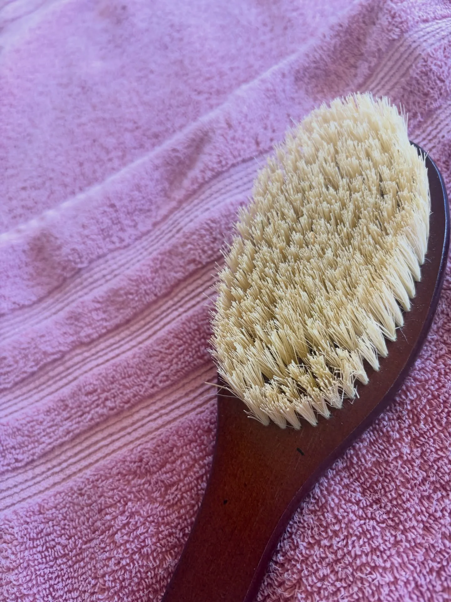 Dry brushing - do you?  Twice a week before sauna, I dry brush.

Not because I&rsquo;m trying to &ldquo;fix&rdquo; my body.
But because I respect it.

Here&rsquo;s why I use it (and teach it):

&bull; Stimulates lymphatic flow (your detox + immune hi