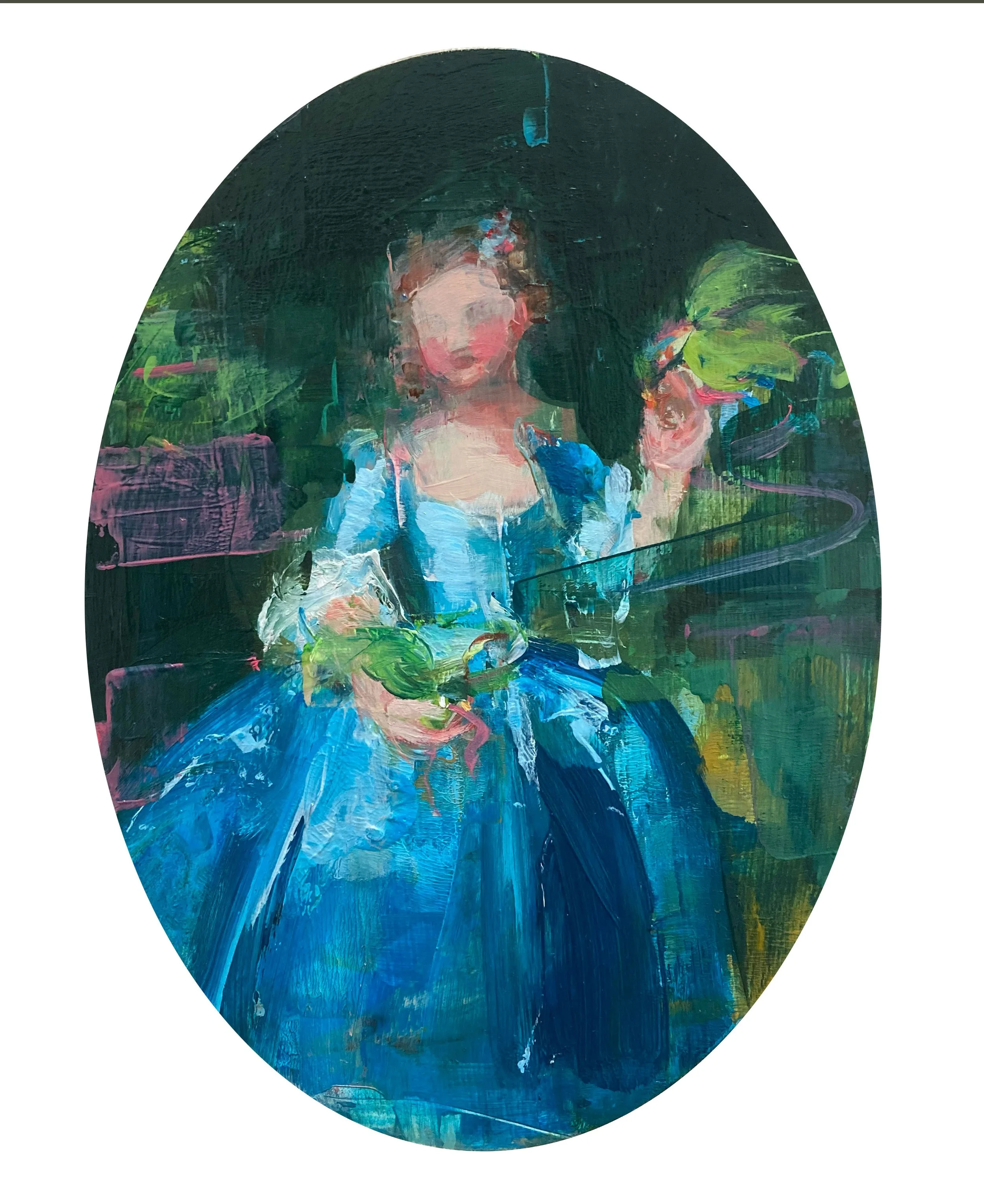 Little Girl with Birds