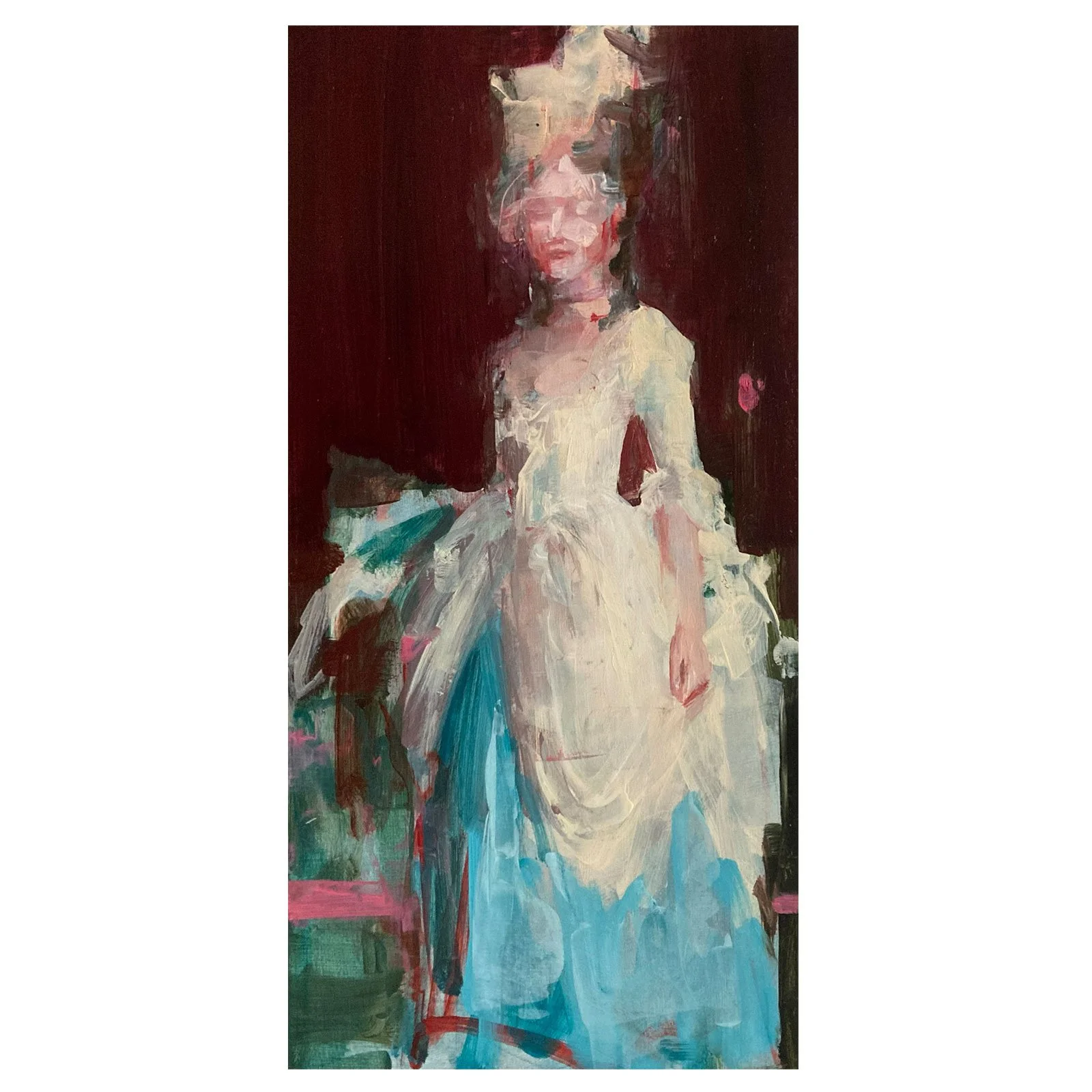 Georgian, 6" x 12", oil on wood