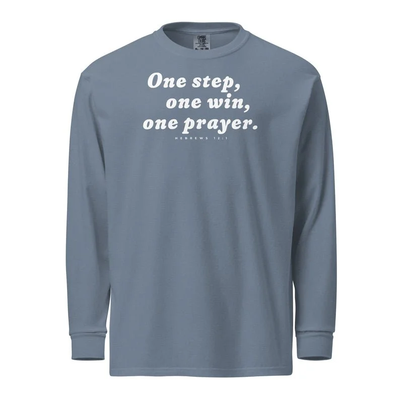 One Step One Win One Prayer Long Sleeve – Hebrews 12:1