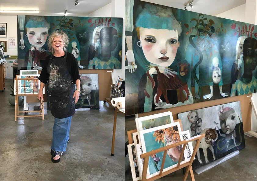 Guest artists over the summer holidays at Artists at Work Gallery, Raglan