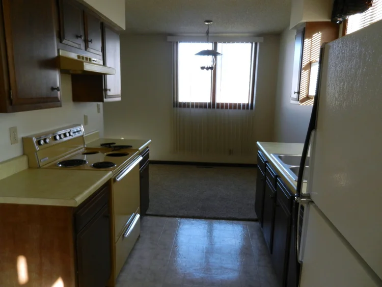 Kitchen with electric range