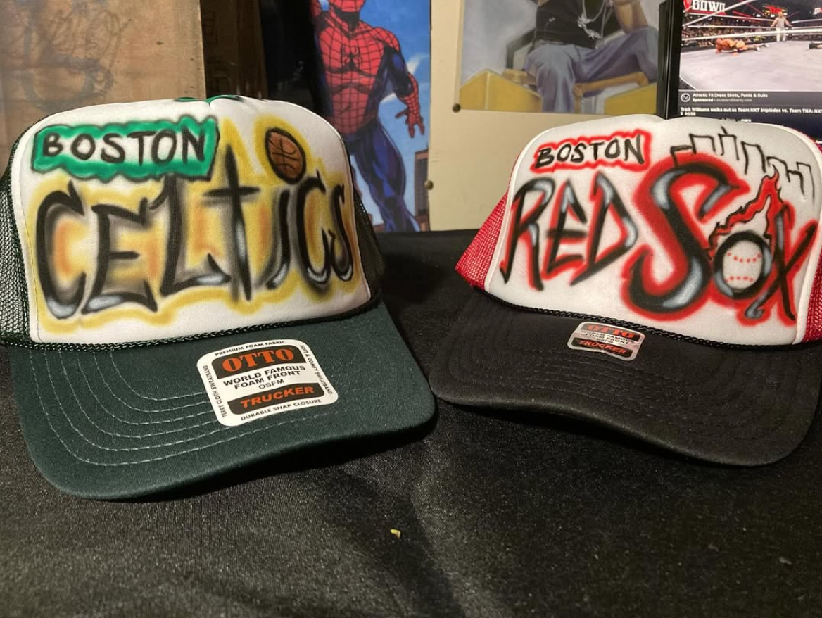 Celtics and Red Sox custom Truckers ~$35