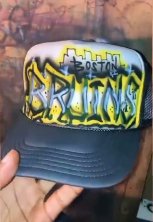 Boston Bruins custom trucker cap ~ $35