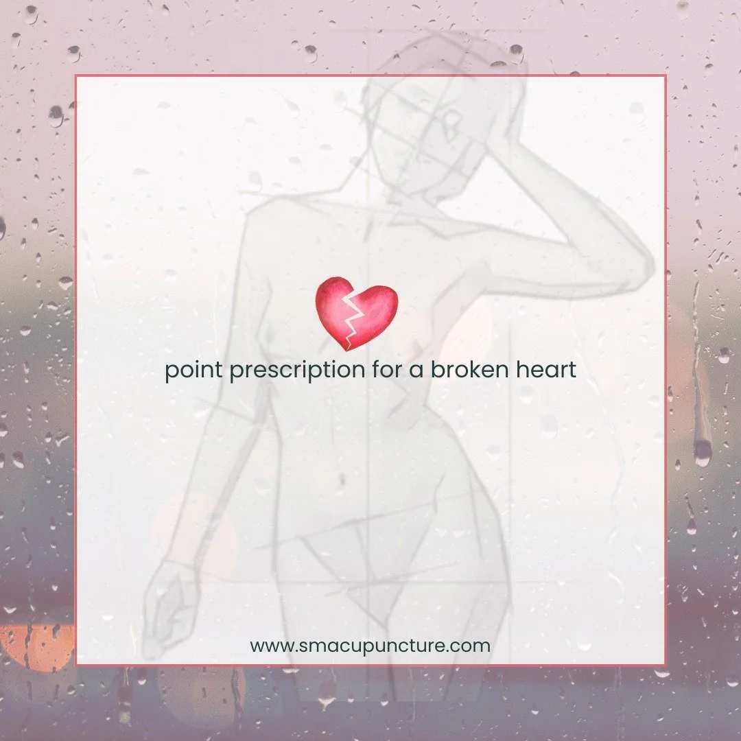 When I posted a couple of weeks back for Valentines Day focusing on the Heart channel, it made me think about how acupuncture can help with emotional health, as well as physical. 

Heartbreak isn&rsquo;t an illness, but it can certainly make you ill.