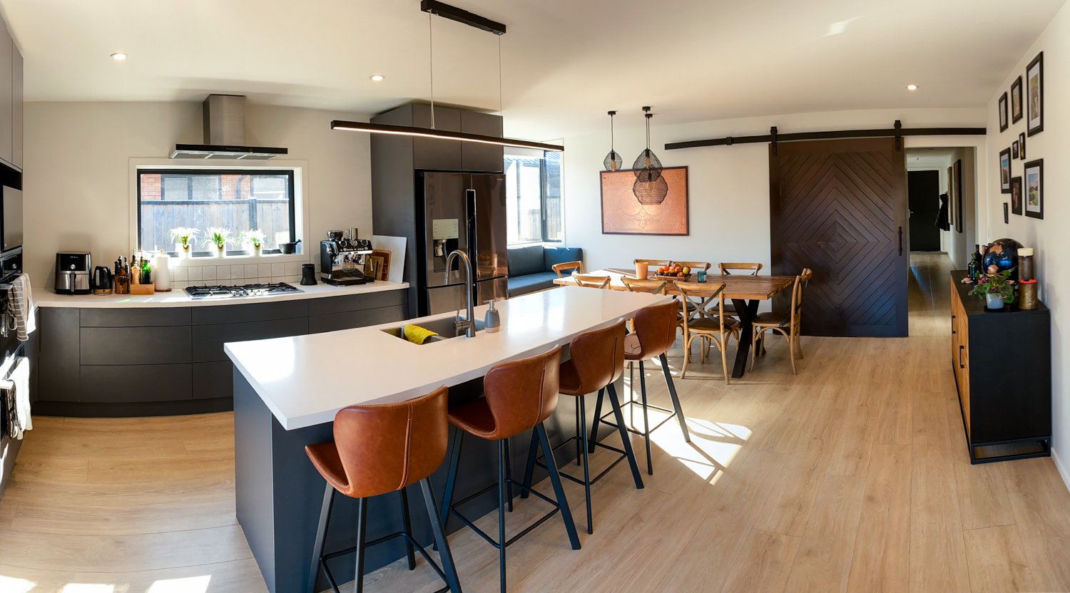 Large open plan kitchen