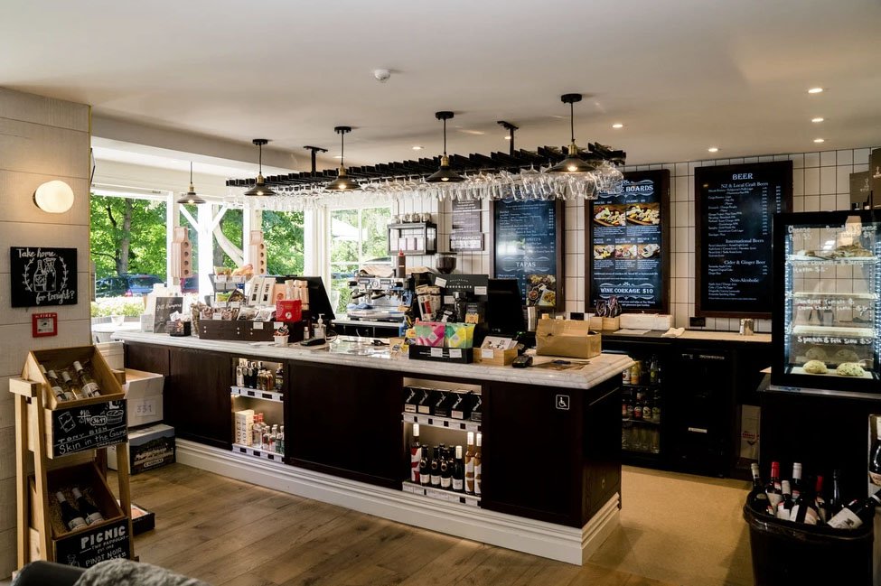 Bar front with natural lighting