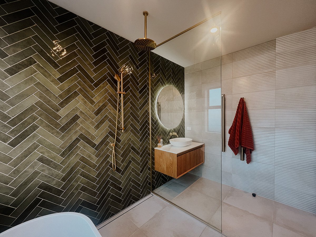 Bathroom with nice tile work