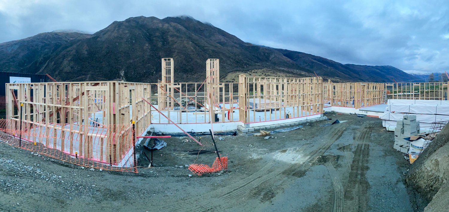 Foundation set for the building