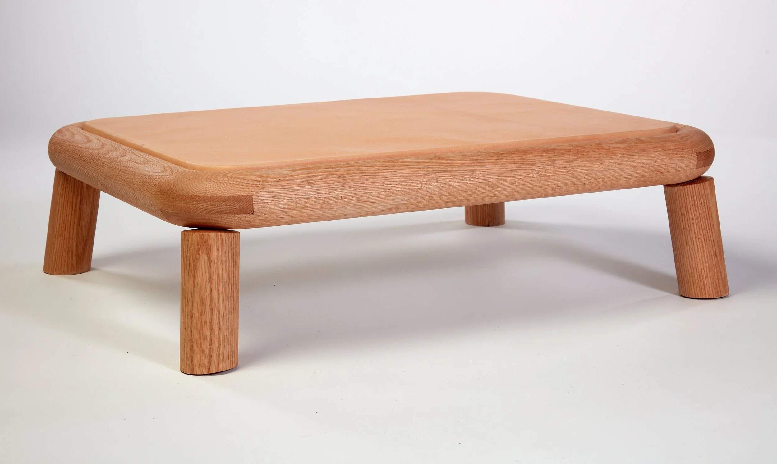 Red Oak and Vegetable tanned leather