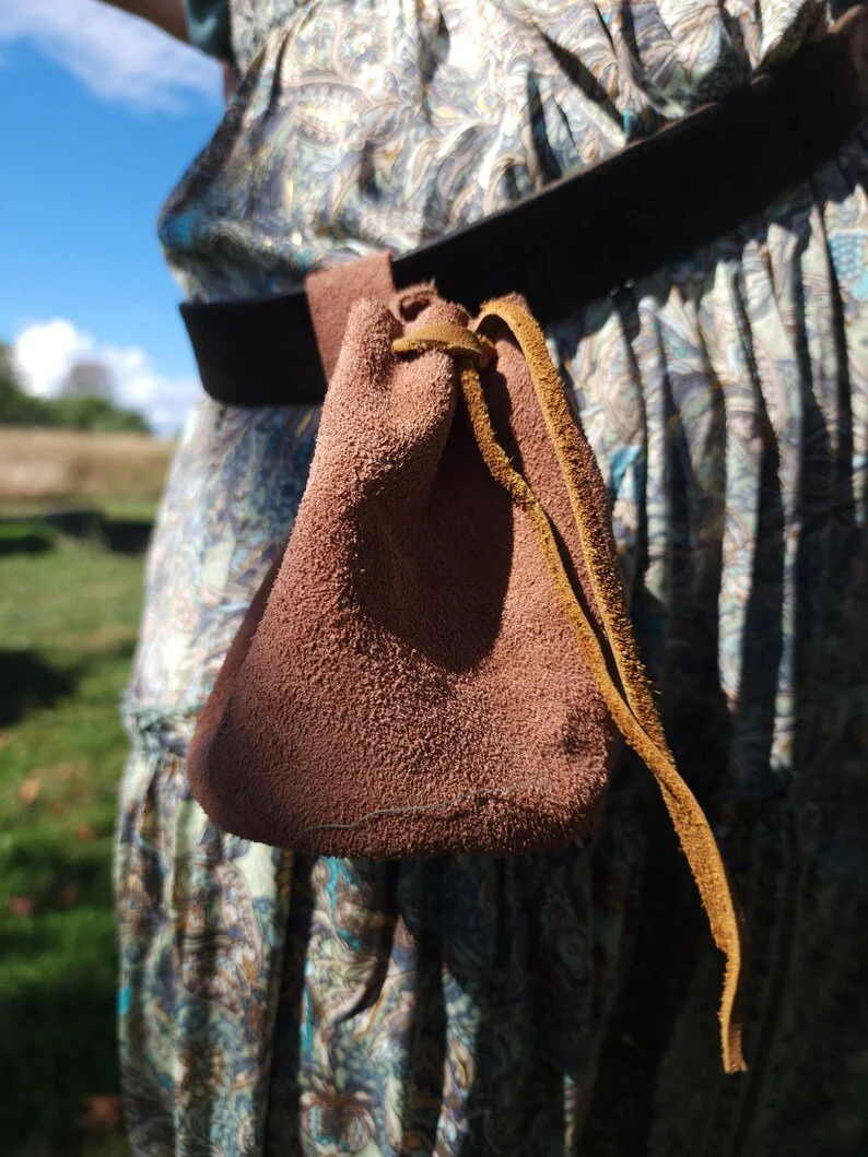 Suede Drawstring Pouch