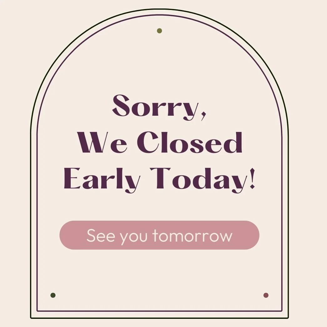 Due to staffing, we&rsquo;re closing at 4pm today, 1/9/26! We apologize for any inconvenience. We will be open for regular hours tomorrow, 10am-5pm. Thank you for your understanding!