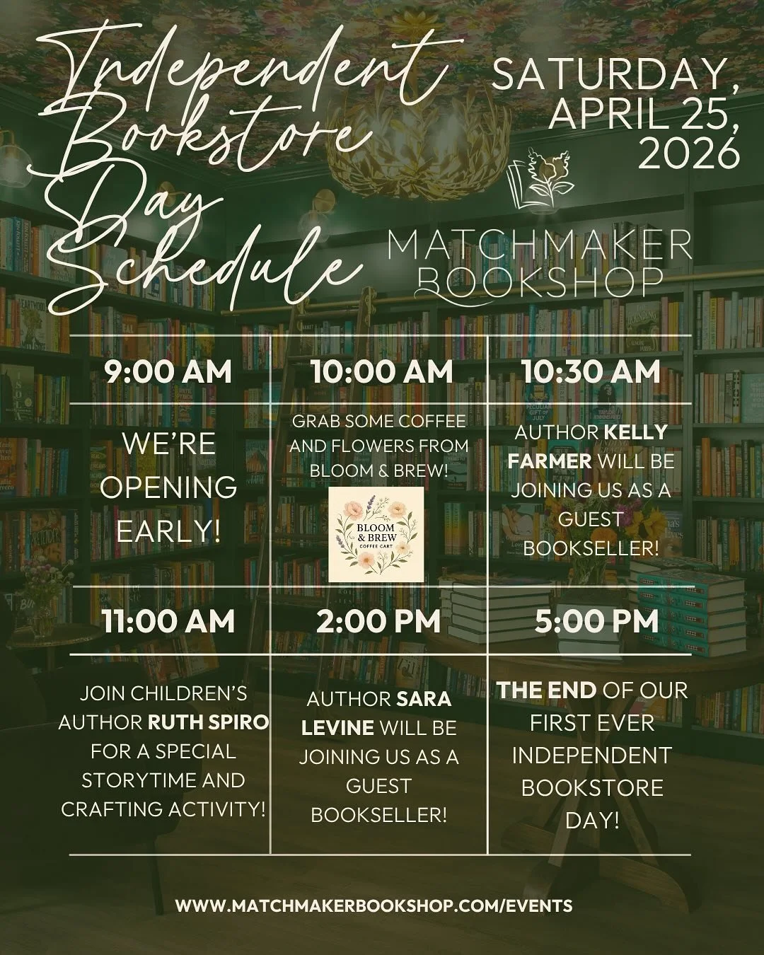 Saturday, April 26th is #IndependentBookstoreDay ! We have so many fun activities and ways to celebrate our very first IBD including author appearances, kids crafts, and special giveaways all day. We hope to see you all there! 🥳📚✨

#ibd #indiebooks