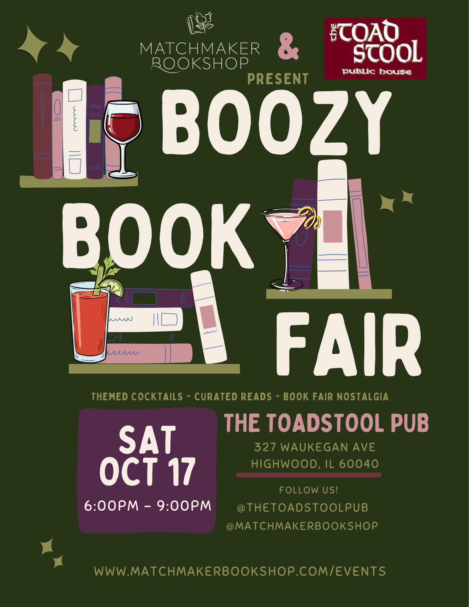 Boozy Book Fair @ Toadstool!