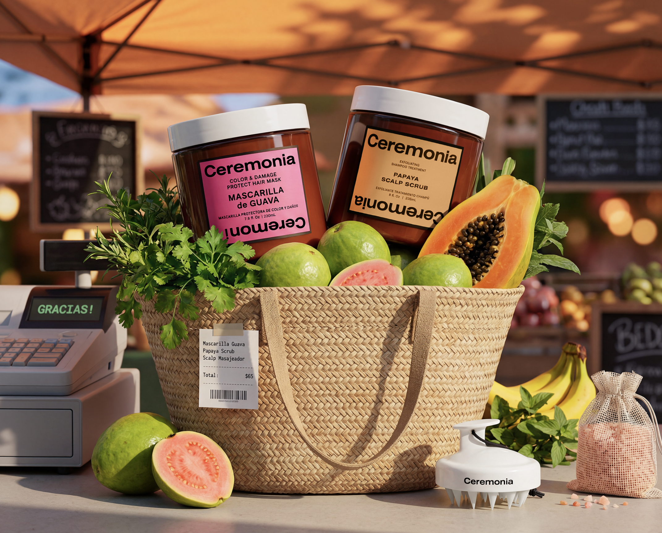 ceremonia-vegan-haircare-woven-market-tote-ai-commercial-photography-nyc.png
