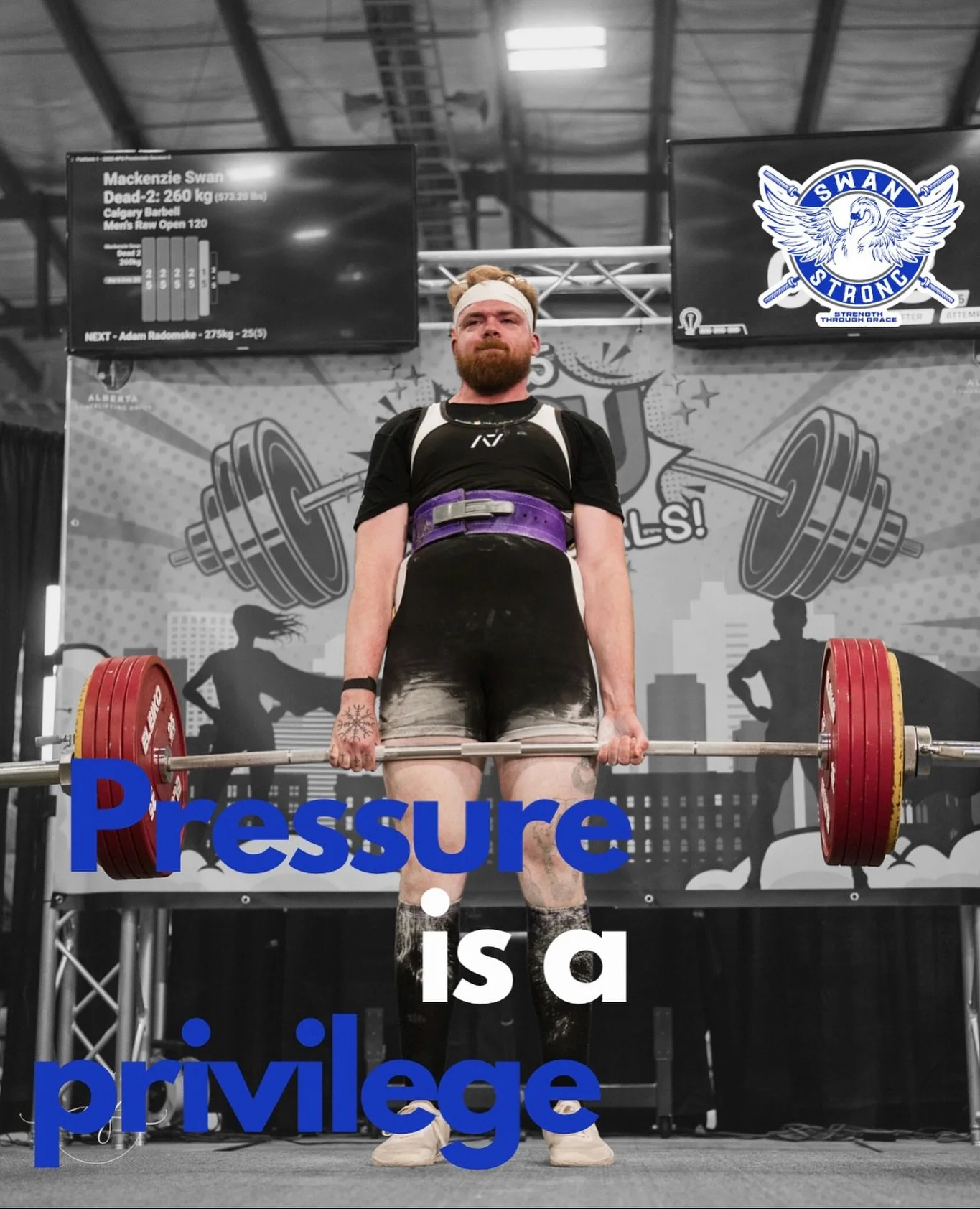 Pressure is a privilege. 

Put yourself in positions where things get hard. That&rsquo;s where you find yourself. 

Happy Monday everyone set the week off right! 

Message me or swanstrong.ca to train with me.