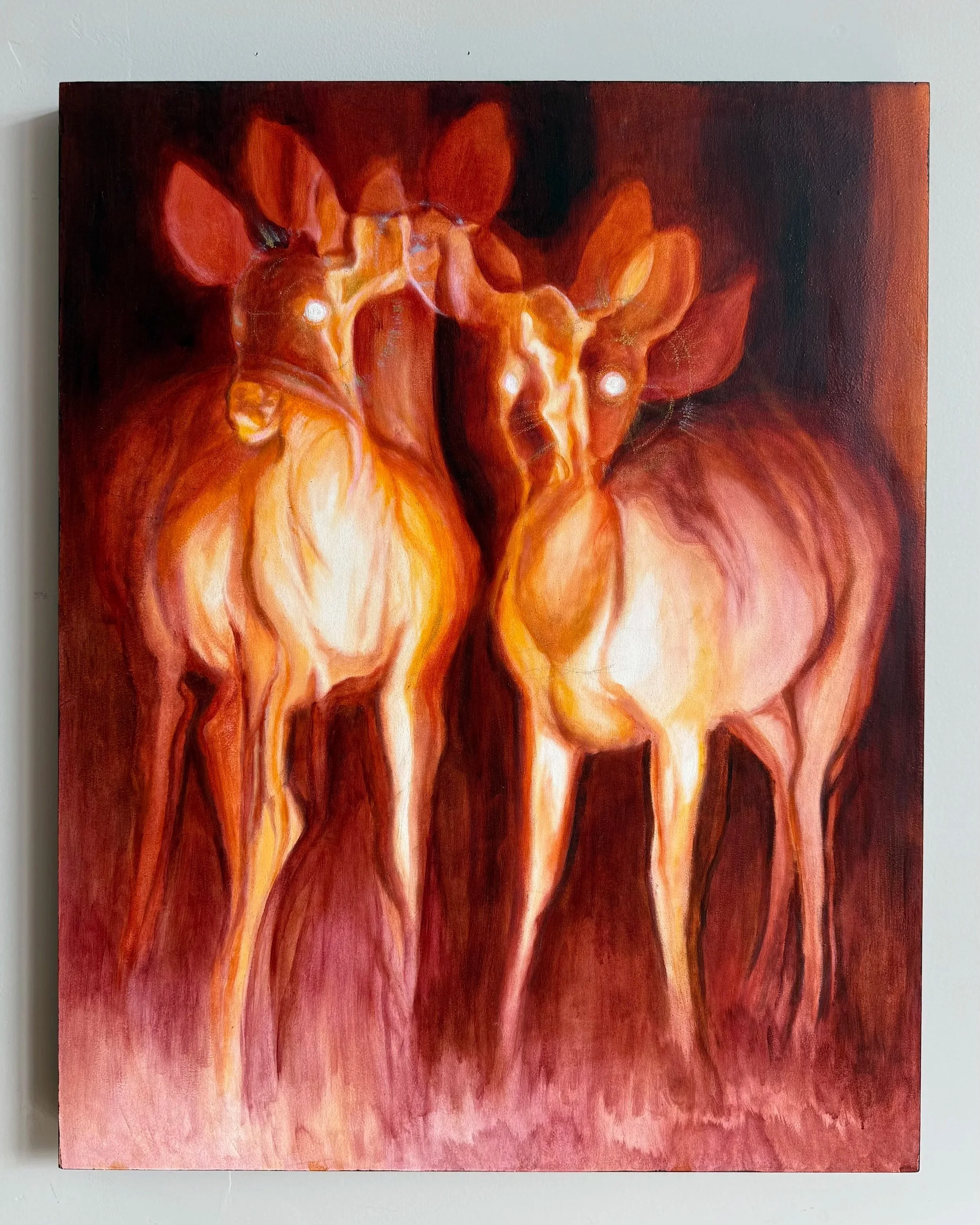 "Sisters", 2025
Oil, Acrylic on wood panel, 31 x 24"
SOLD