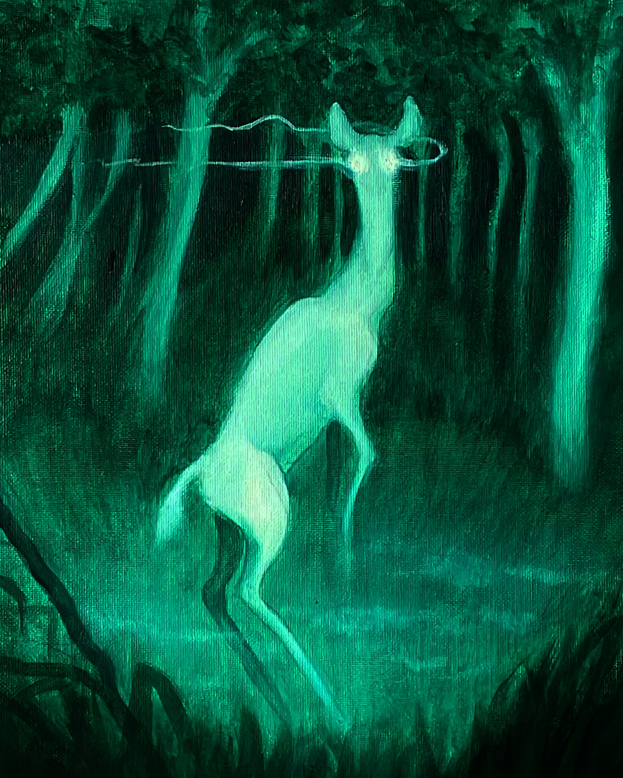 "Brumes in Green", 2023
Oil on Canva, 11"x14"
$500