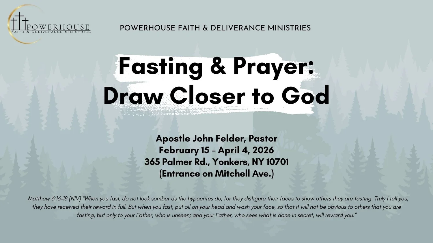 Fasting & Prayer: Draw Closer to God — Powerhouse Faith & Deliverance ...
