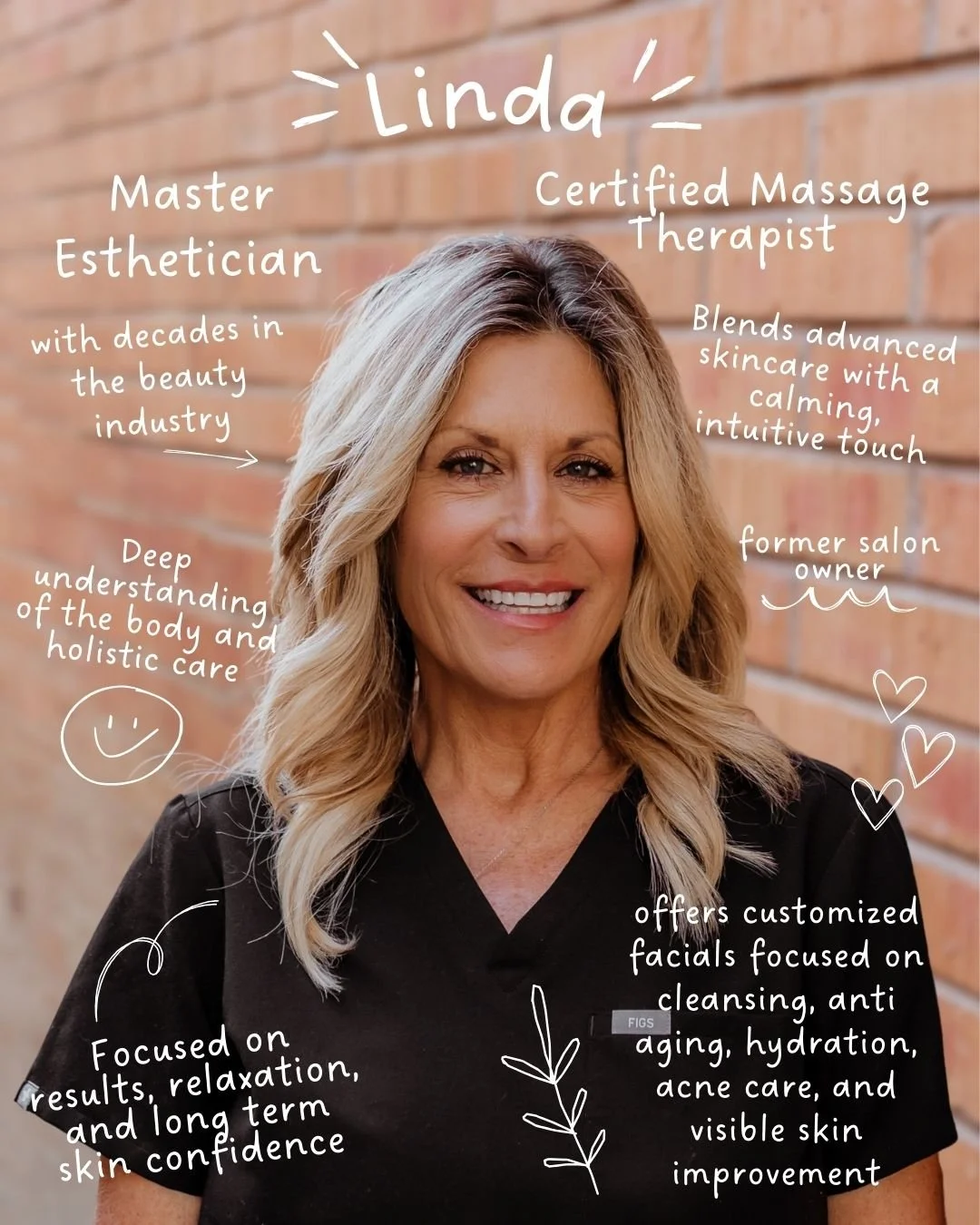 Linda is all about thoughtful skincare and real results. Every facial is customized, unrushed, and focused on what your skin actually needs, whether that is hydration, clarity, or long term improvement. Book with Linda when you want skin that feels c