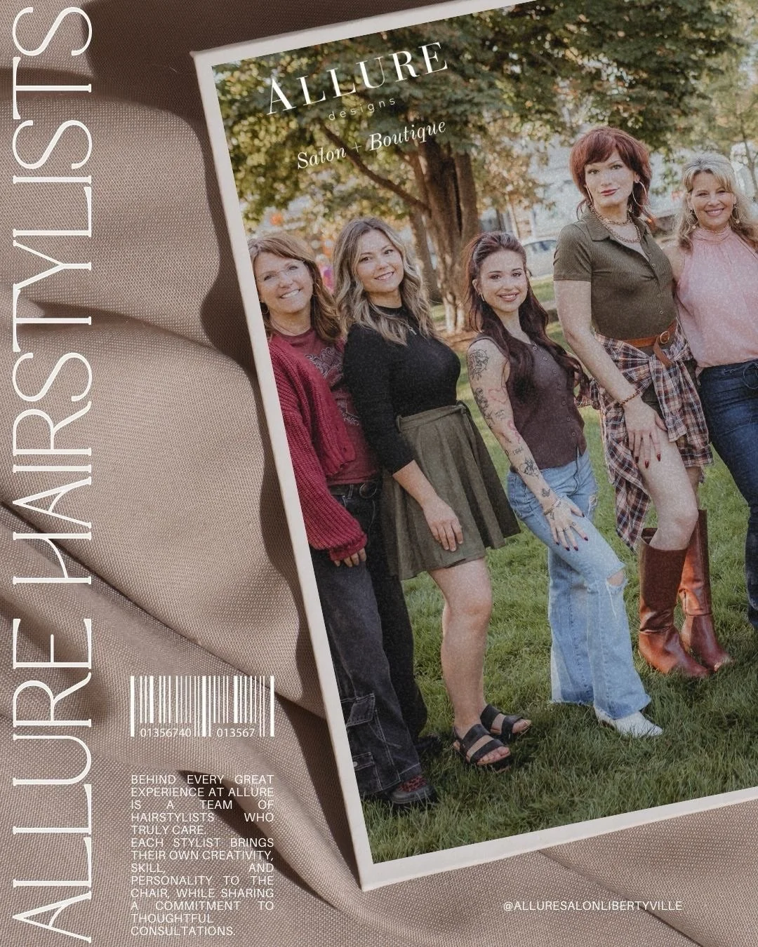 Behind every great experience at Allure is a team of hairstylists who truly care.

Each stylist brings their own creativity, skill, and personality to the chair, while sharing a commitment to thoughtful consultations, continued education, and making 