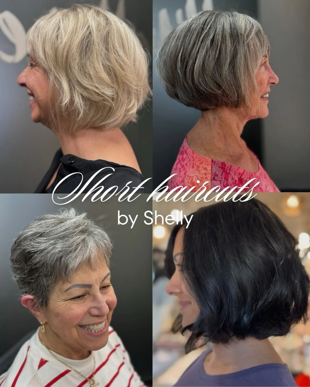 Short hair can feel soft, modern, and completely personal, and Shelly is one of the reasons our guests trust us when they are ready for a change. Every cut in this carousel was shaped to fit the person first, from silver crops with texture to easy, c
